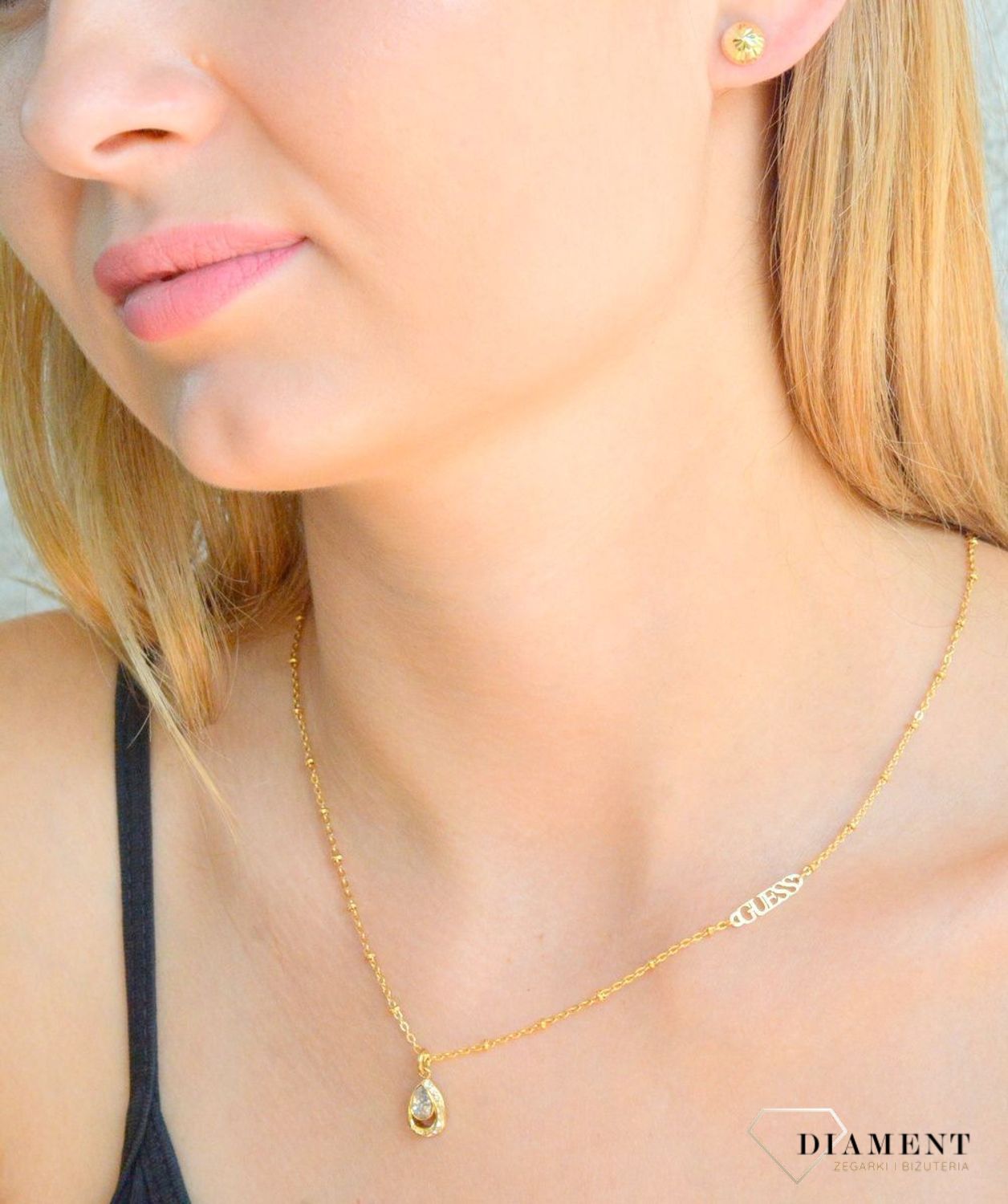 Złote kolczyki damskie 375 grawerowane wkrętki półkule KL 8830 375.jpg